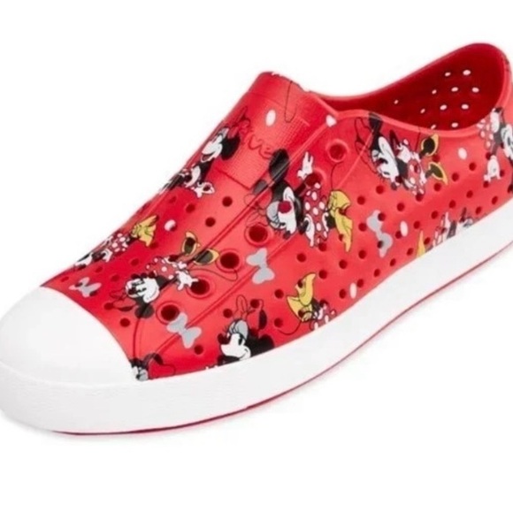 Disney Red Minnie Mouse Native Shoes Jeffersons Size 9 - Picture 2 of 12